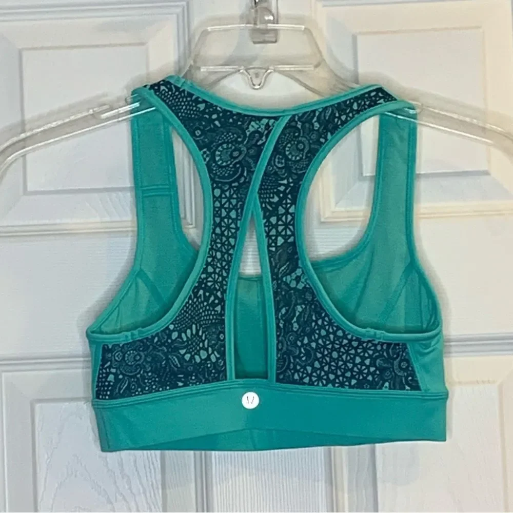 Lululemon Run With The Sun Bra Size 6 Bali Breeze